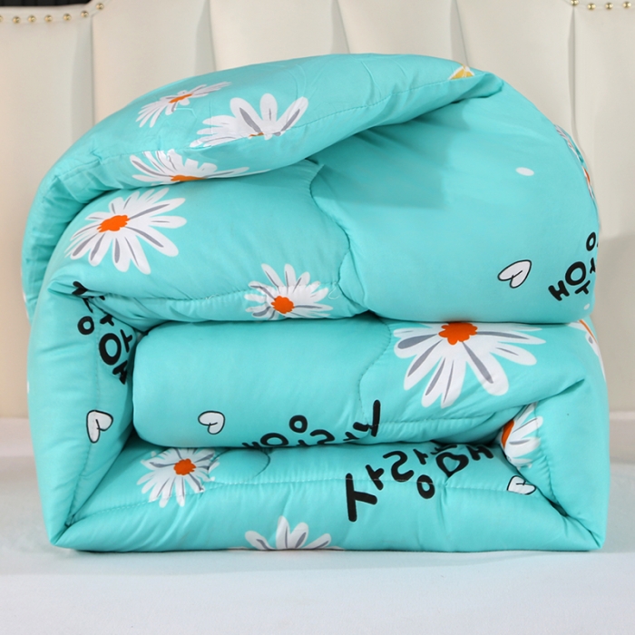 91家纺网 家纺一手货源 找家纺 百花王 2022新款印花礼品冬被子被芯（花型随机） 小菊花