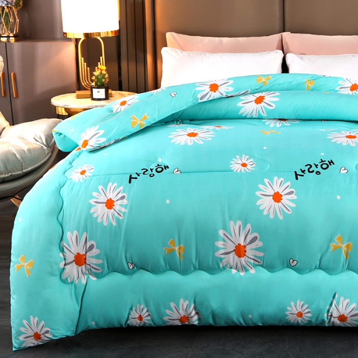 91家纺网 家纺一手货源 找家纺 百花王 2022新款印花礼品冬被子被芯（花型随机） 小菊花