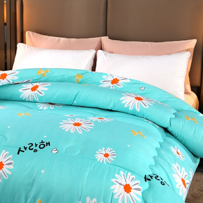 91家纺网 家纺一手货源 找家纺 百花王 2022新款印花礼品冬被子被芯（花型随机） 小菊花