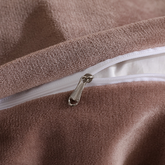 91家纺网 家纺一手货源 找家纺 优姿2022新款9斤重牛奶棉床裙款四件套 豆沙驼