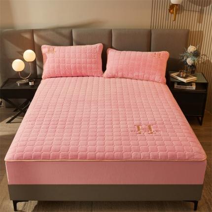 91家纺网 家纺一手货源 找家纺 （总）恒爱 秋冬新款A类牛奶绒刺绣夹棉单床笠--H系列