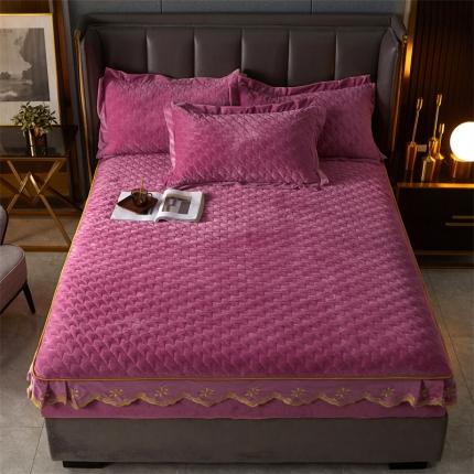 91家纺网 家纺一手货源 找家纺 （总）恒爱 2022秋冬新款A类宝宝绒轻奢刺绣床笠