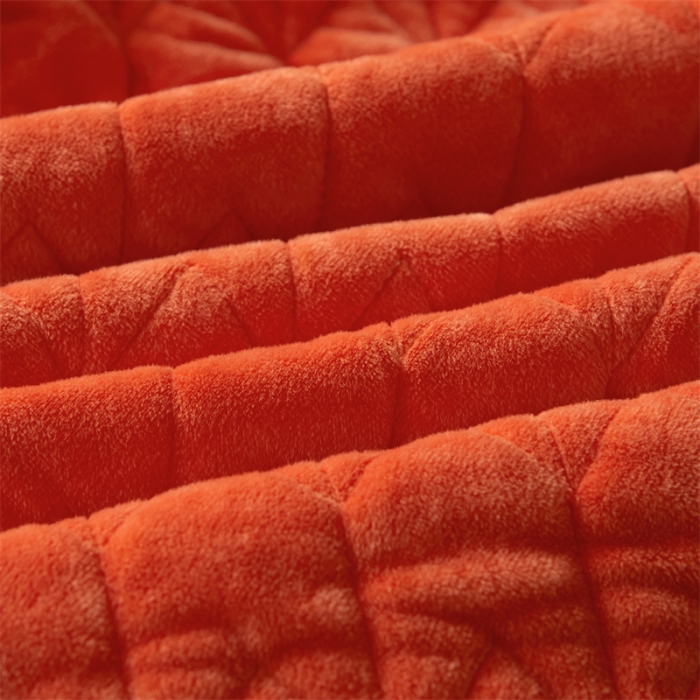 91家纺网 家纺一手货源 找家纺 恒爱 2022秋冬新款A类宝宝绒轻奢刺绣床笠 轻奢床笠爱玛橙