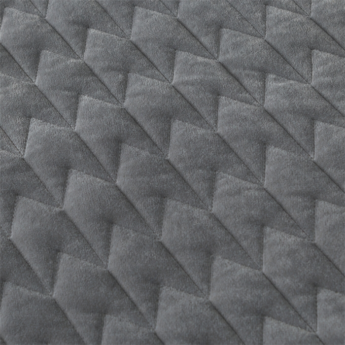 91家纺网 家纺一手货源 找家纺 恒爱 2022秋冬新款A类宝宝绒轻奢刺绣床笠 轻奢床笠高级灰