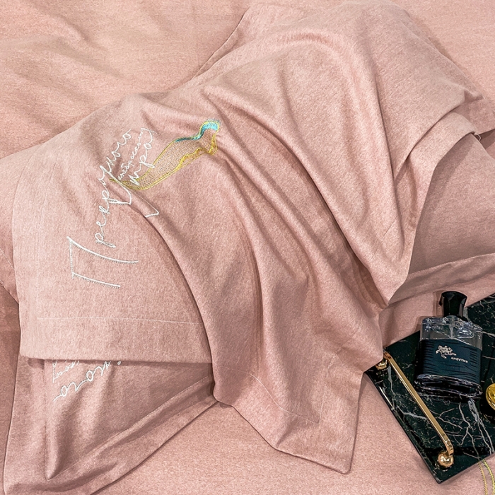 91家纺网 家纺一手货源 找家纺 （总）涵宸 2022新款全棉铂金磨毛刺绣四件套-篱园系列