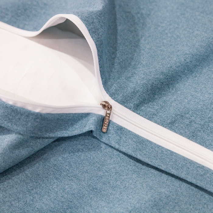 91家纺网 家纺一手货源 找家纺 涵宸 2022新款全棉铂金磨毛刺绣四件套-月息系列 月息-摩卡蓝