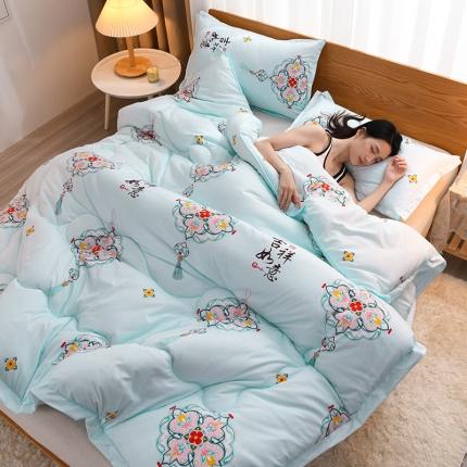 91家纺网 家纺一手货源 找家纺 （总）圣靓 2023新款暖眠大豆纤维被冬被春秋被子被芯直播