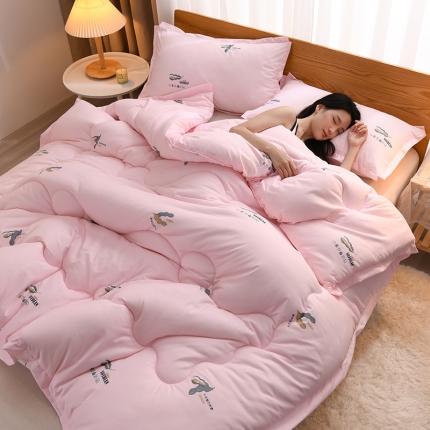 91家纺网 家纺一手货源 找家纺 （总）圣靓 2023新款暖眠大豆纤维被冬被春秋被子被芯直播