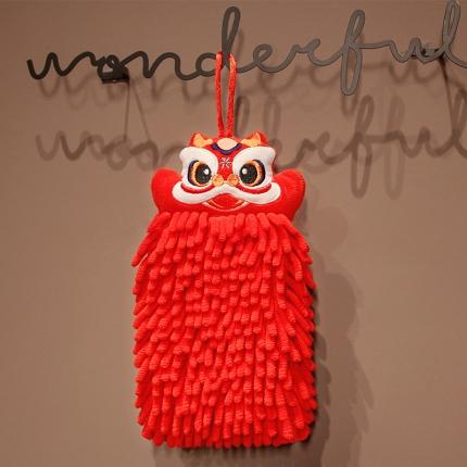 91家纺网 家纺一手货源 找家纺 （总）仟亿莱 2022新款醒狮锦鲤雪尼尔擦手巾