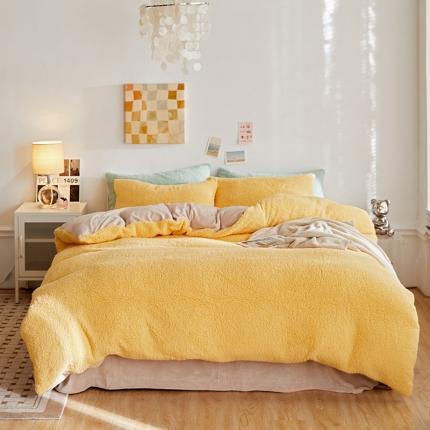 91家纺网 家纺一手货源 找家纺 （总）大元 2025新款A版羊驼绒B版牛奶绒纯色四件套