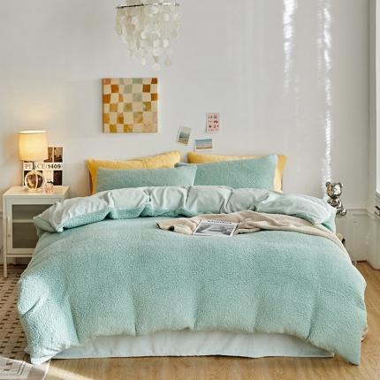 91家纺网 家纺一手货源 找家纺 （总）大元 2025新款A版羊驼绒B版牛奶绒纯色四件套