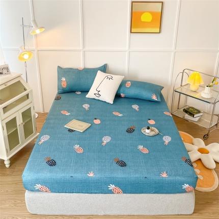 91家纺网 家纺一手货源 找家纺 莎臣豹加厚磨毛植物羊绒床笠款三件套床笠三件套单被套单品菠萝蜜