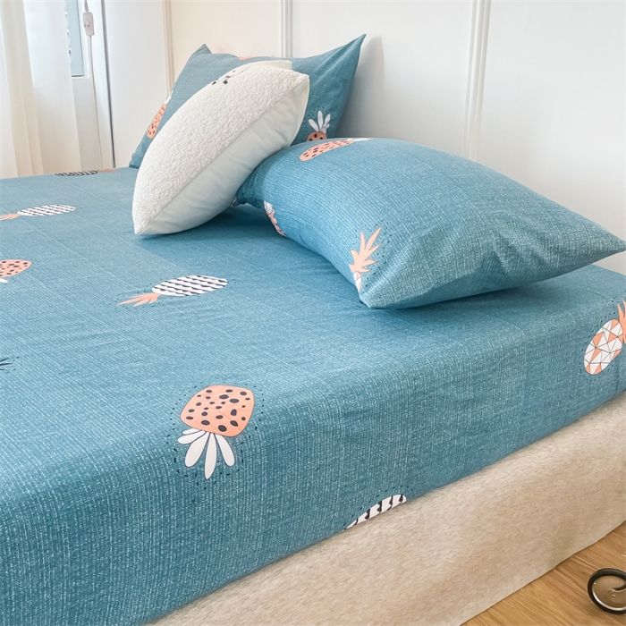 91家纺网 家纺一手货源 找家纺 莎臣豹加厚磨毛植物羊绒床笠款三件套床笠三件套单被套单品菠萝蜜