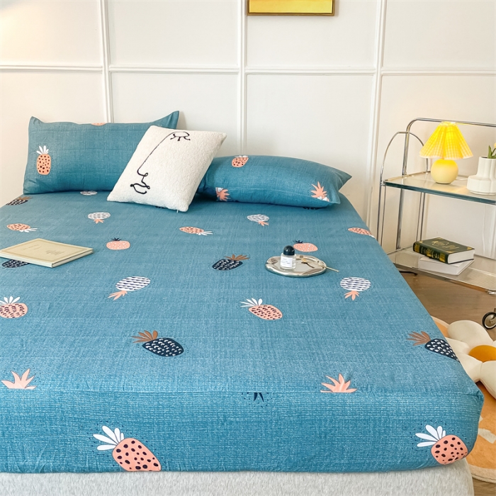 91家纺网 家纺一手货源 找家纺 莎臣豹加厚磨毛植物羊绒床笠款三件套床笠三件套单被套单品菠萝蜜