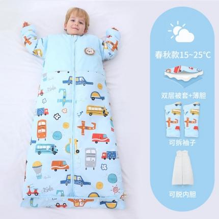 91家纺网 家纺一手货源 找家纺 婴儿全棉睡袋春秋冬季薄款宝宝儿童中大童加厚防踢被被子四季通用