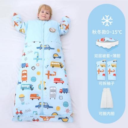 91家纺网 家纺一手货源 找家纺 婴儿全棉睡袋春秋冬季薄款宝宝儿童中大童加厚防踢被被子四季通用