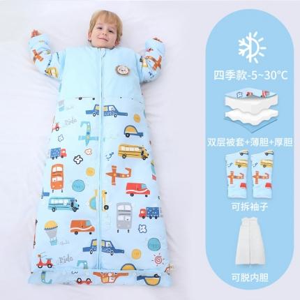 91家纺网 家纺一手货源 找家纺 婴儿全棉睡袋春秋冬季薄款宝宝儿童中大童加厚防踢被被子四季通用
