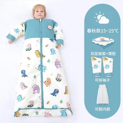 91家纺网 家纺一手货源 找家纺 婴儿全棉睡袋春秋冬季薄款宝宝儿童中大童加厚防踢被被子四季通用