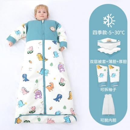 91家纺网 家纺一手货源 找家纺 婴儿全棉睡袋春秋冬季薄款宝宝儿童中大童加厚防踢被被子四季通用