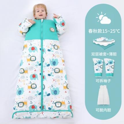 91家纺网 家纺一手货源 找家纺 婴儿全棉睡袋春秋冬季薄款宝宝儿童中大童加厚防踢被被子四季通用