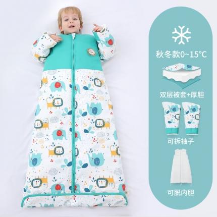 91家纺网 家纺一手货源 找家纺 婴儿全棉睡袋春秋冬季薄款宝宝儿童中大童加厚防踢被被子四季通用