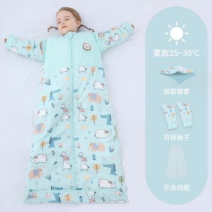 91家纺网 家纺一手货源 找家纺 婴儿全棉睡袋春秋冬季薄款宝宝儿童中大童加厚防踢被被子四季通用