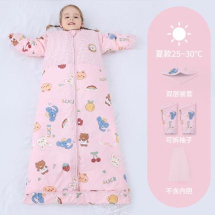 91家纺网 家纺一手货源 找家纺 婴儿全棉睡袋春秋冬季薄款宝宝儿童中大童加厚防踢被被子四季通用