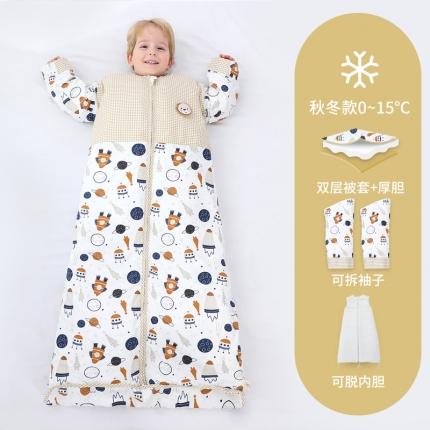 91家纺网 家纺一手货源 找家纺 婴儿全棉睡袋春秋冬季薄款宝宝儿童中大童加厚防踢被被子四季通用