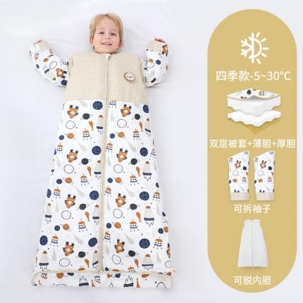 91家纺网 家纺一手货源 找家纺 婴儿全棉睡袋春秋冬季薄款宝宝儿童中大童加厚防踢被被子四季通用