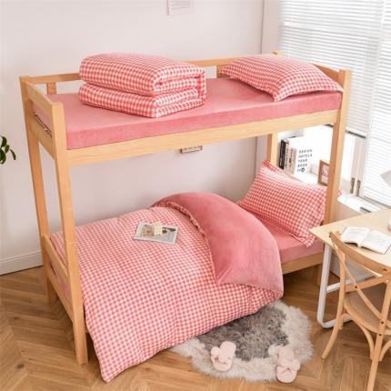 91家纺网 家纺一手货源 找家纺 （总）宅部落2022新款学生宿舍牛奶绒三件套单人法莱绒四件套