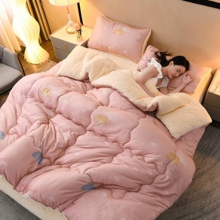 91家纺网 家纺一手货源 找家纺 （总）圣楚 2024年新款暖心羊羔绒冬被被子被芯直播爆款