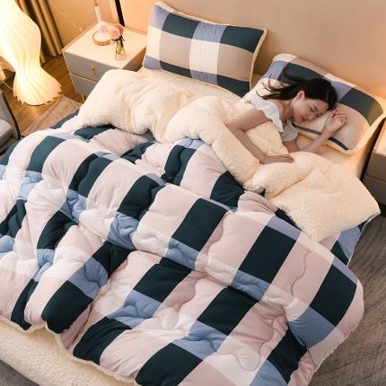 91家纺网 家纺一手货源 找家纺 （总）圣楚 2024年新款暖心羊羔绒冬被被子被芯直播爆款