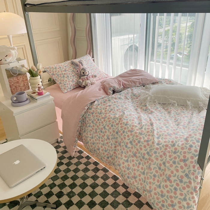 91家纺网 家纺一手货源 找家纺 （总）千朵 2022新款正宗13372全棉学生三件套套装