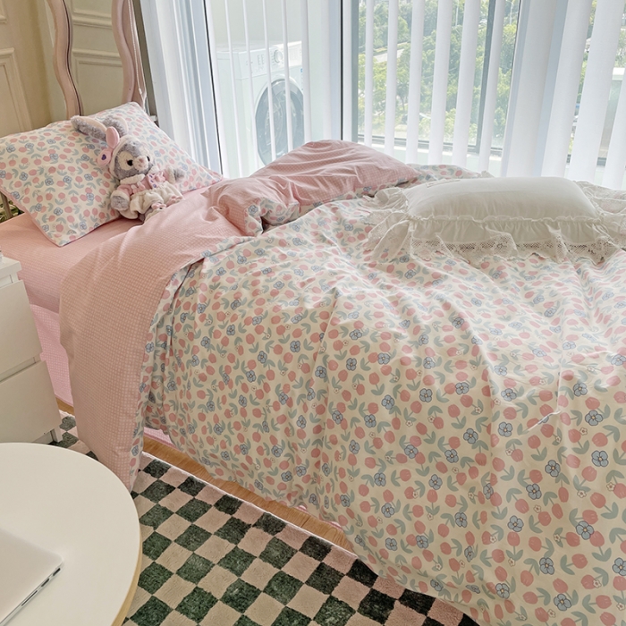 91家纺网 家纺一手货源 找家纺 （总）千朵 2022新款正宗13372全棉学生三件套套装