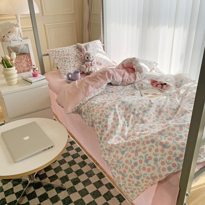 91家纺网 家纺一手货源 找家纺 （总）千朵 2022新款正宗13372全棉学生三件套套装