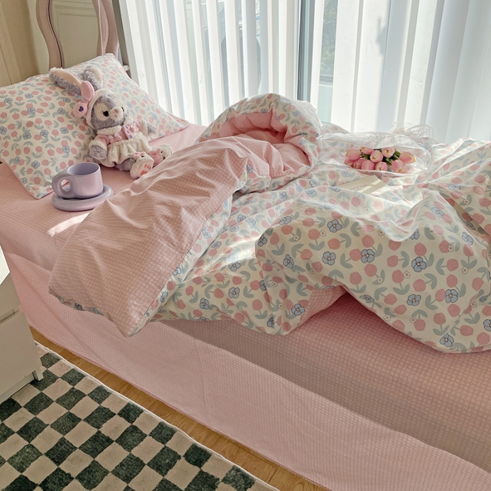 91家纺网 家纺一手货源 找家纺 （总）千朵 2022新款正宗13372全棉学生三件套套装