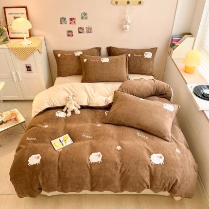 91家纺网 家纺一手货源 找家纺 （总）川悦生活 2022新款牛奶绒毛巾绣四件套