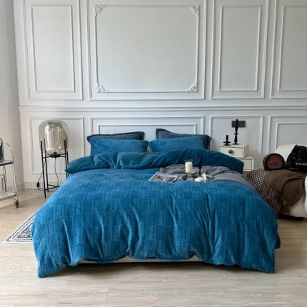 91家纺网 家纺一手货源 找家纺 （总）安莱生活 2022新款牛奶绒雕花210克重比弗利系列