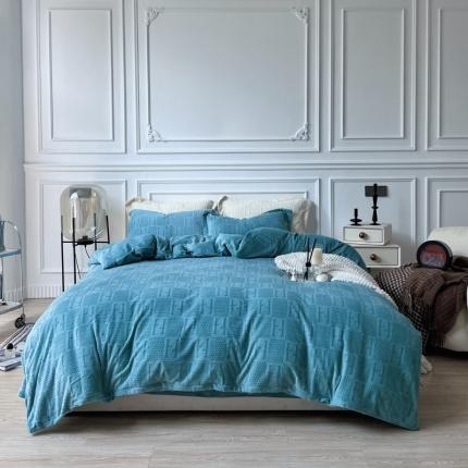 91家纺网 家纺一手货源 找家纺 （总）安莱生活 2022新款牛奶绒雕花210克重比弗利系列