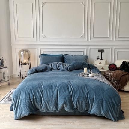 91家纺网 家纺一手货源 找家纺 （总）安莱生活 2022新款牛奶绒雕花210克重丽芙系列