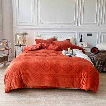 91家纺网 家纺一手货源 找家纺 （总）安莱生活 2022新款牛奶绒雕花210克重丽芙系列