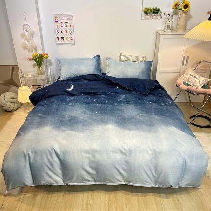 赫然家纺 新款舒适柔软亲肤爆款芦荟棉四件套货源充足夜空