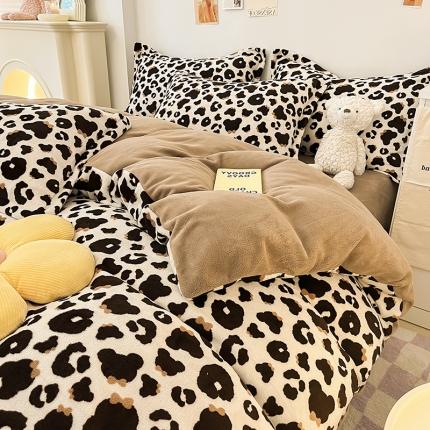 91家纺网 家纺一手货源 找家纺 （总）川悦生活 2022新款卡通小清新雪花绒牛奶绒四件套