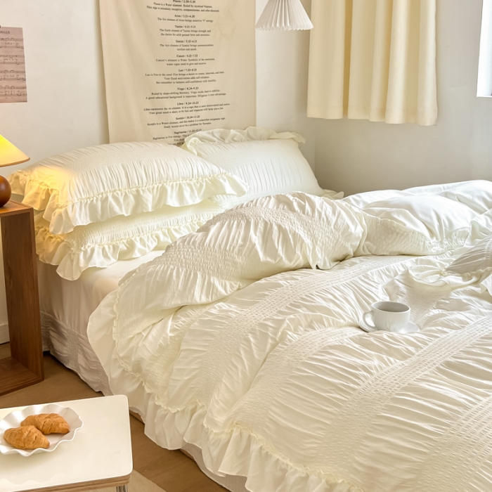 91家纺网 家纺一手货源 找家纺 （总）慕澄2022新款直播爆款仙女泡泡纱四件套