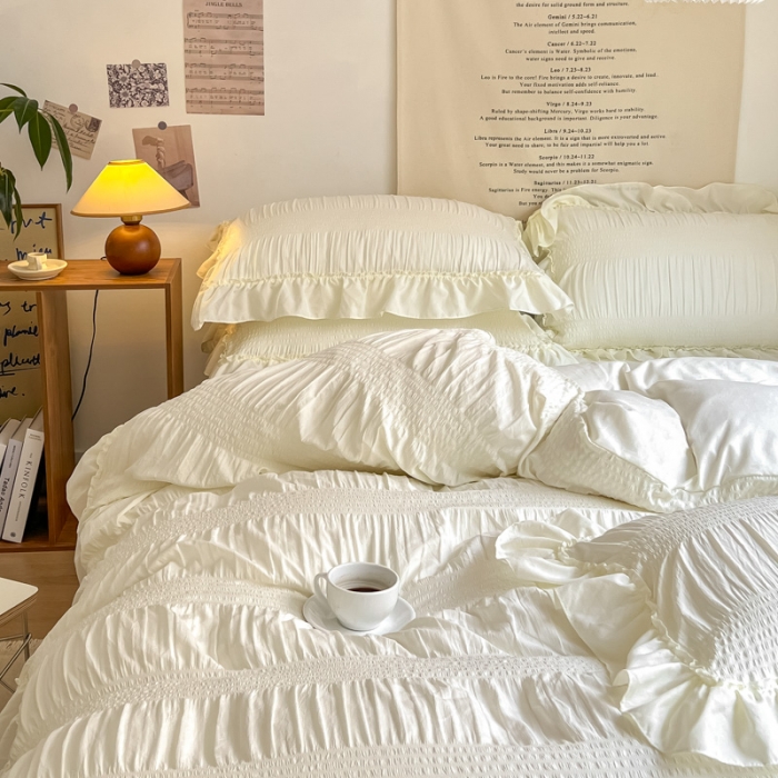 91家纺网 家纺一手货源 找家纺 （总）慕澄2022新款直播爆款仙女泡泡纱四件套