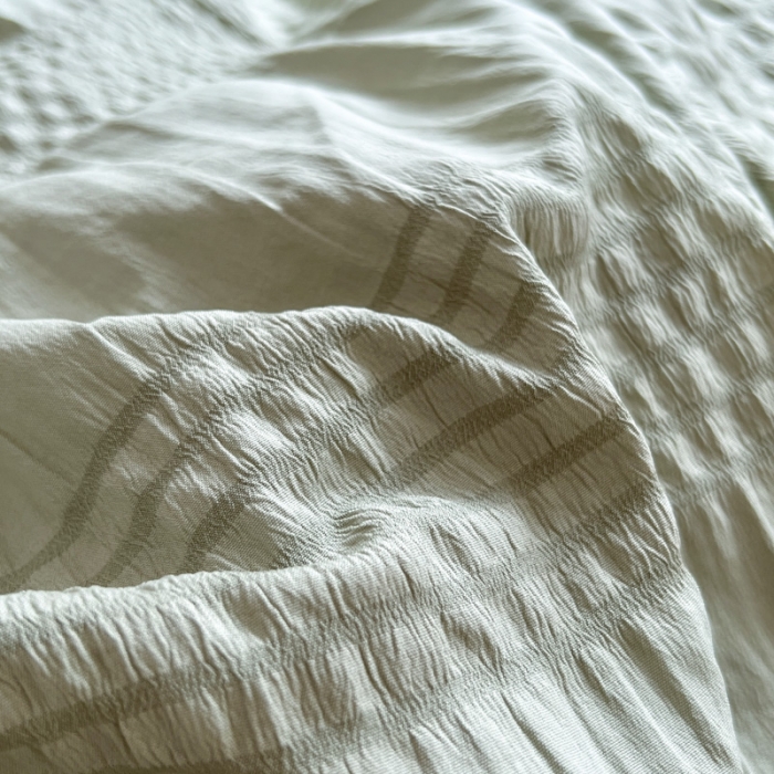 91家纺网 家纺一手货源 找家纺 慕澄2022新款直播爆款仙女泡泡纱四件套 芥绿绿