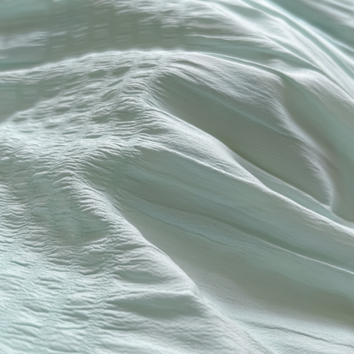 91家纺网 家纺一手货源 找家纺 慕澄2022新款直播爆款仙女泡泡纱四件套 烟蓝蓝