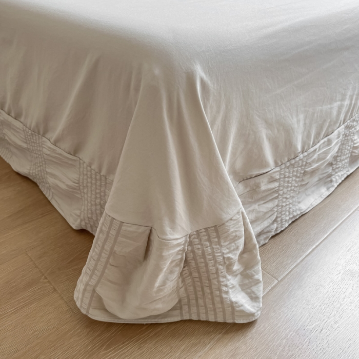 91家纺网 家纺一手货源 找家纺 慕澄2022新款直播爆款仙女泡泡纱四件套 朱灰灰