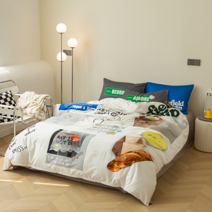 91家纺网 家纺一手货源 找家纺 (总)安莱生活2022八月如歌ins韩风60支数码印花四件套