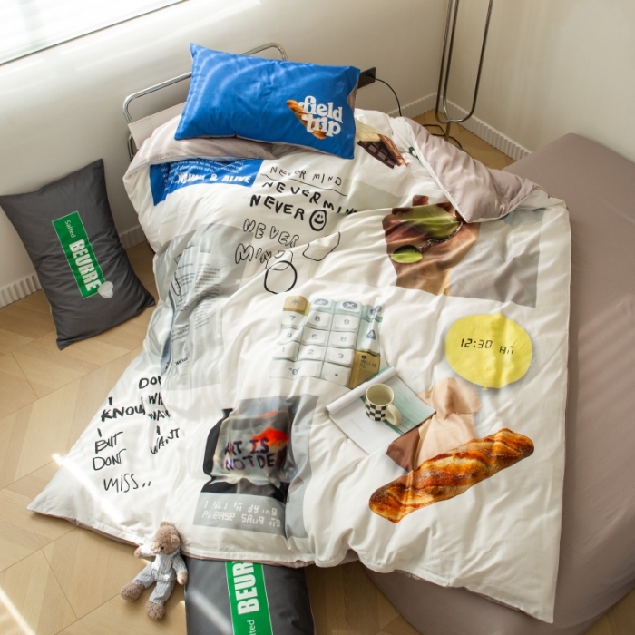 91家纺网 家纺一手货源 找家纺 (总)安莱生活2022八月如歌ins韩风60支数码印花四件套